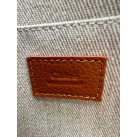 $1950 NEW CHLOE WOODY MEDIUM RAFFIA LEATHER SUMMER TOTE BAG PURSE NWT! - Picture 12 of 13